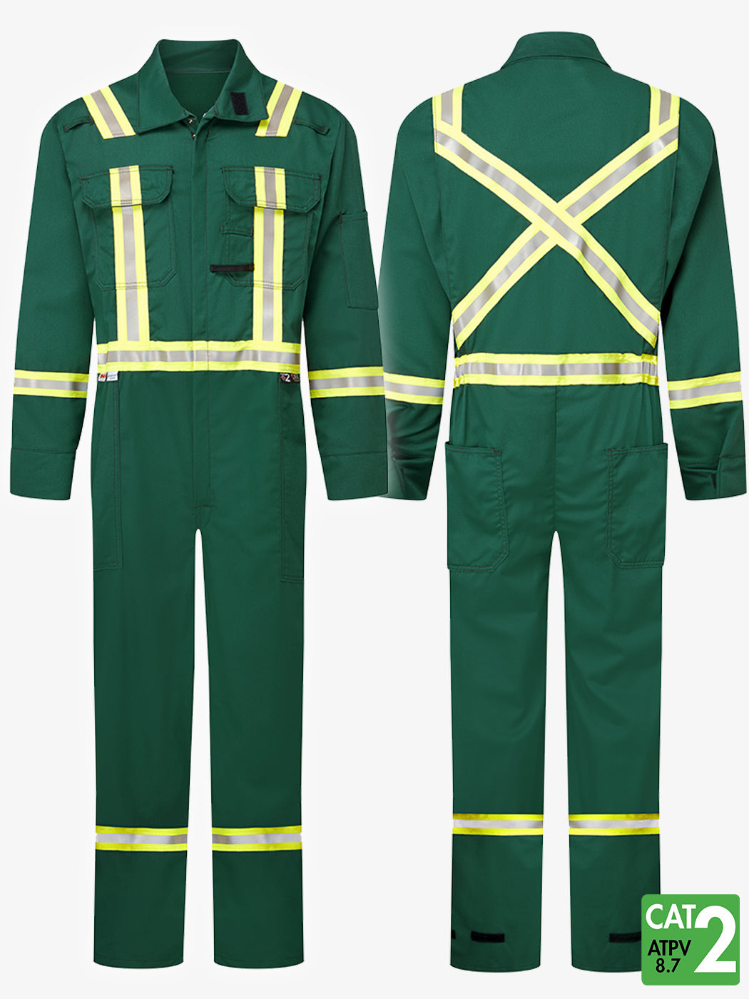 Dark green fashion coveralls